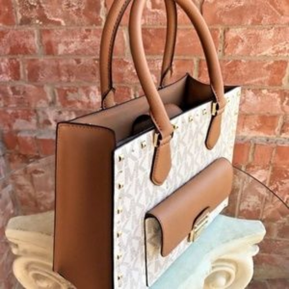 Michael Kors Bridgette Studded Tote & Wallet Set - Picture 4 of 6